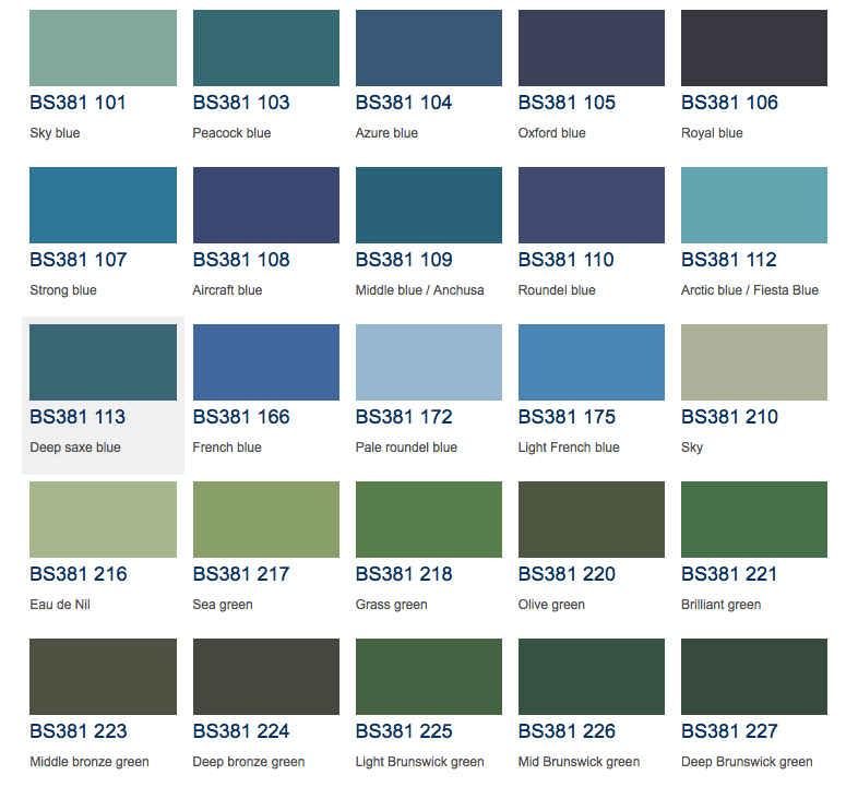 British paints colour chart discount