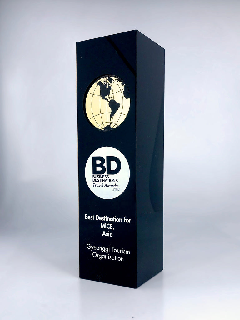 Wood, Black Perspex and Golden Globe Award Creative Awards London Limited
