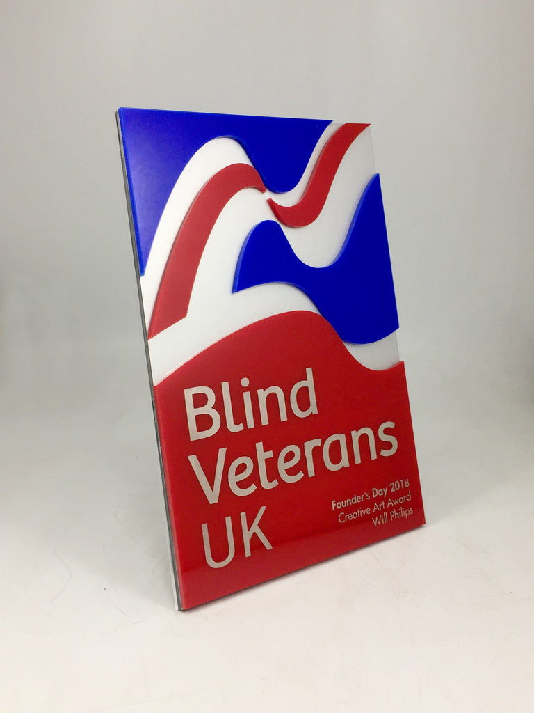 Blind Veterans UK Laminated Acrylic Award