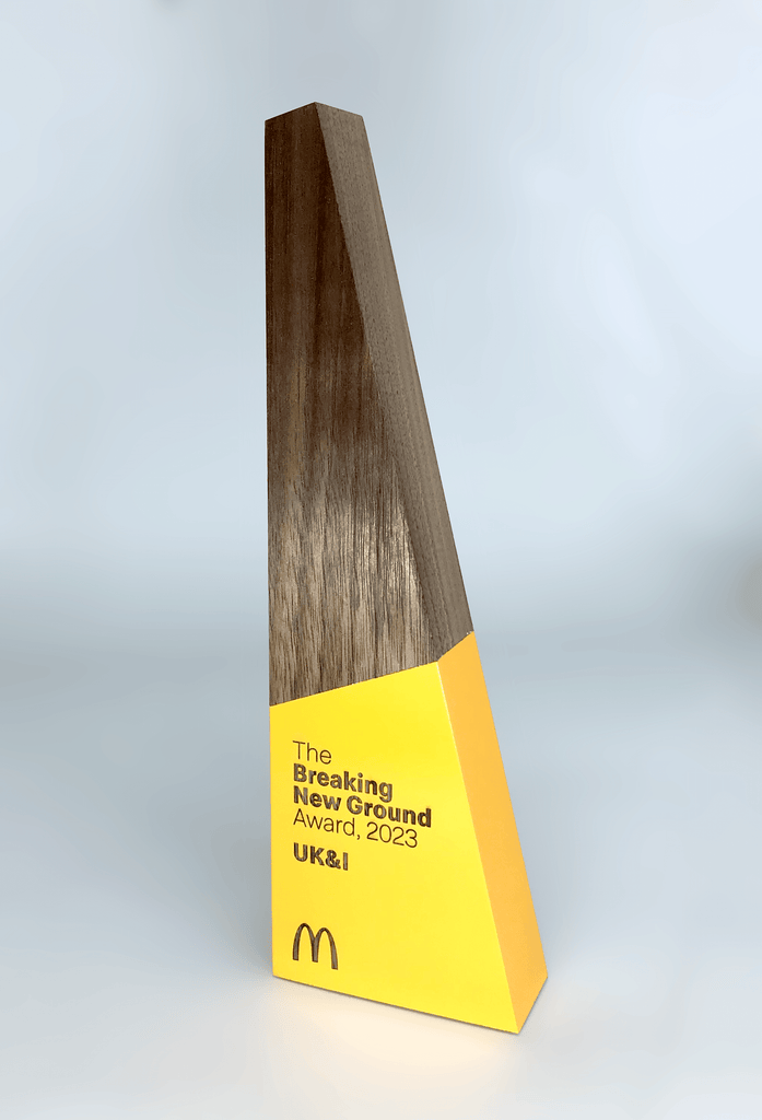 Macdonald's Breaking New Ground Wooden Award Bespoke Wooden Awards Creative Awards London Limited