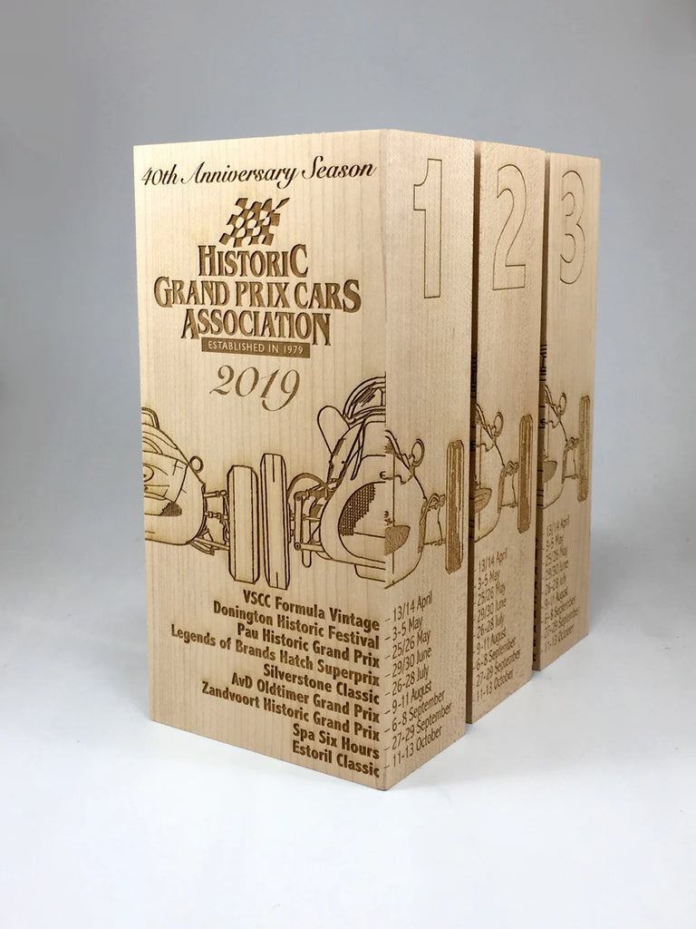 Wooden Monolith Engraved Award