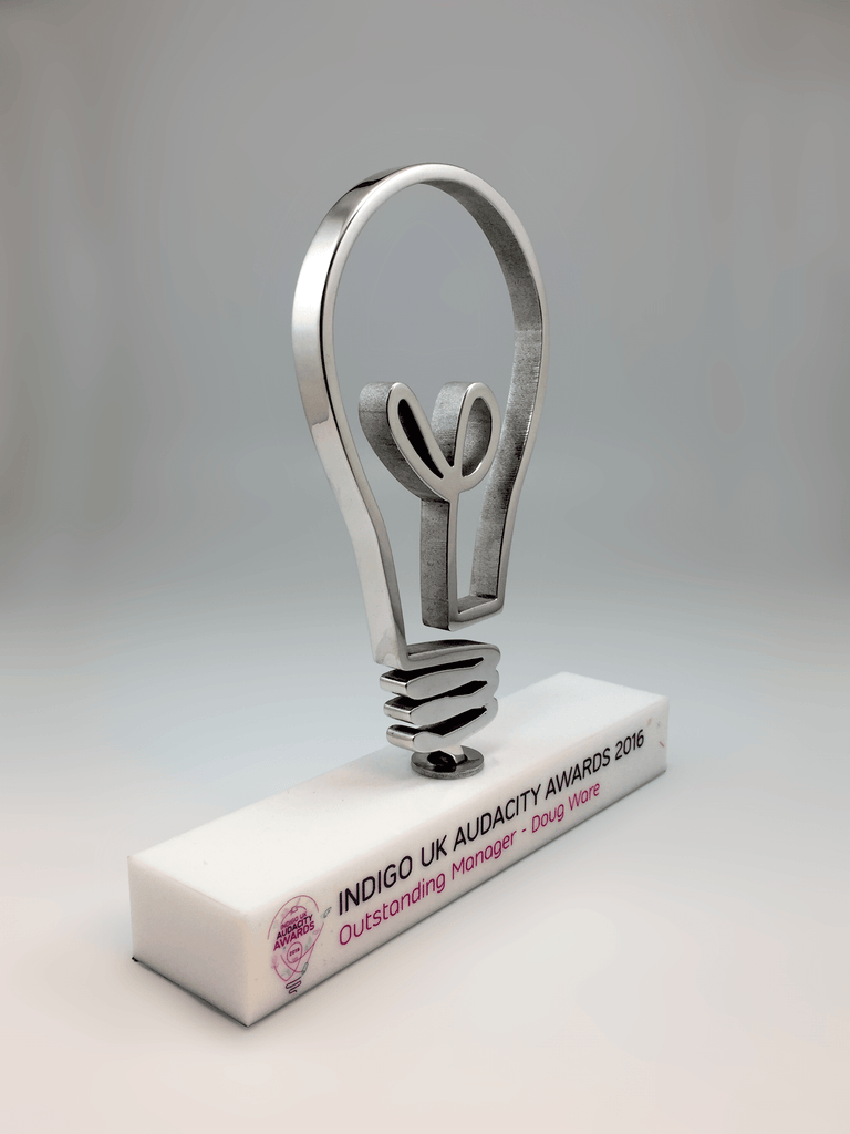 Lightbulb White Base Award | Creative Awards London Limited