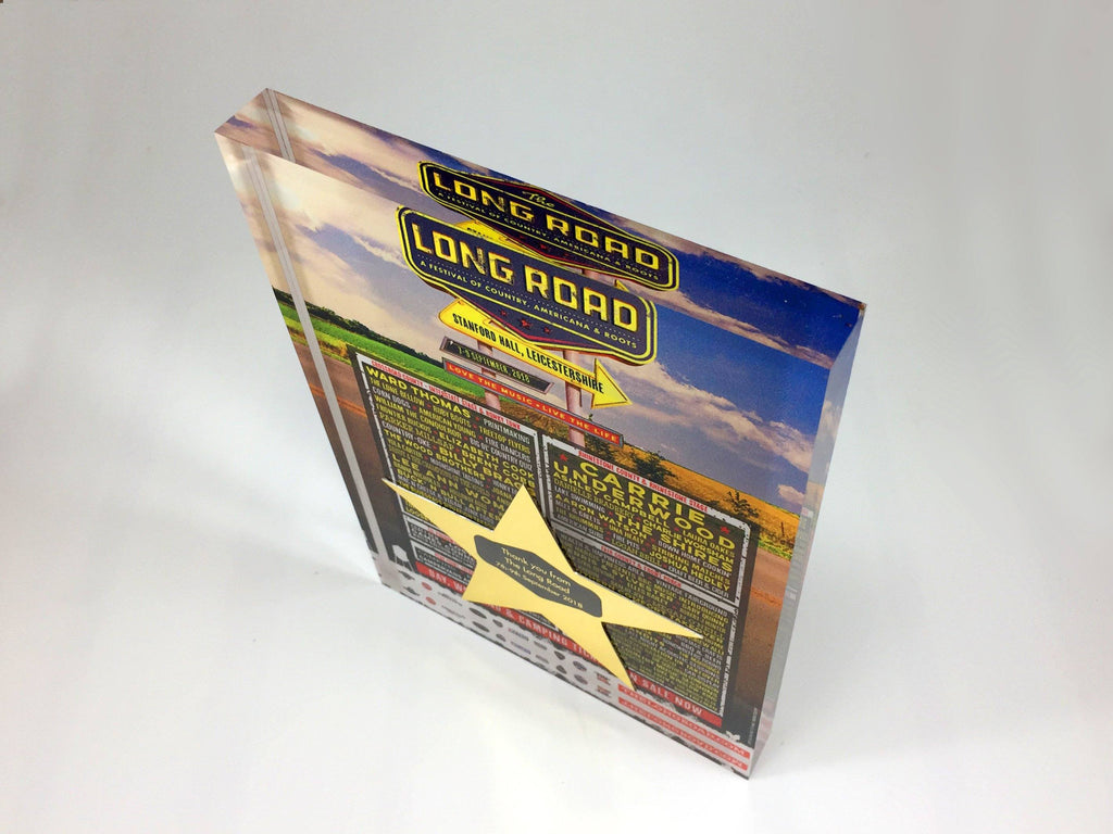 The Long Road Festival Acrylic Block with Star