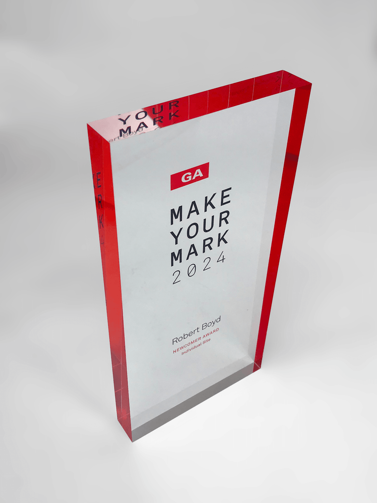 Make Your Mark Acrylic Award Creative Awards London Limited