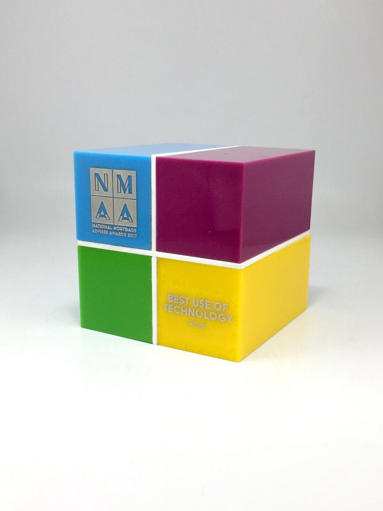 Pop Art Coloured Perspex Block