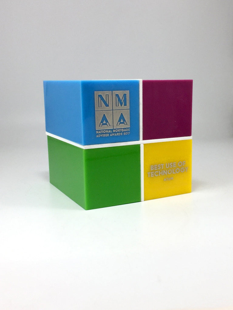 Pop Art Coloured Perspex Block