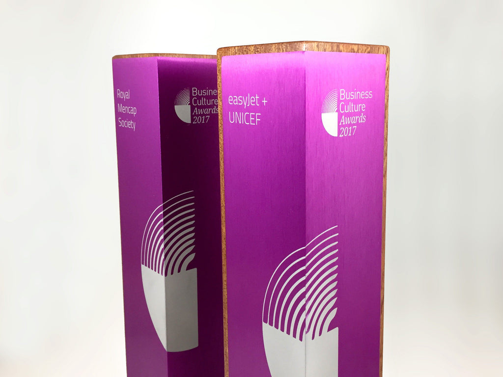 Purple Column with Wood Award