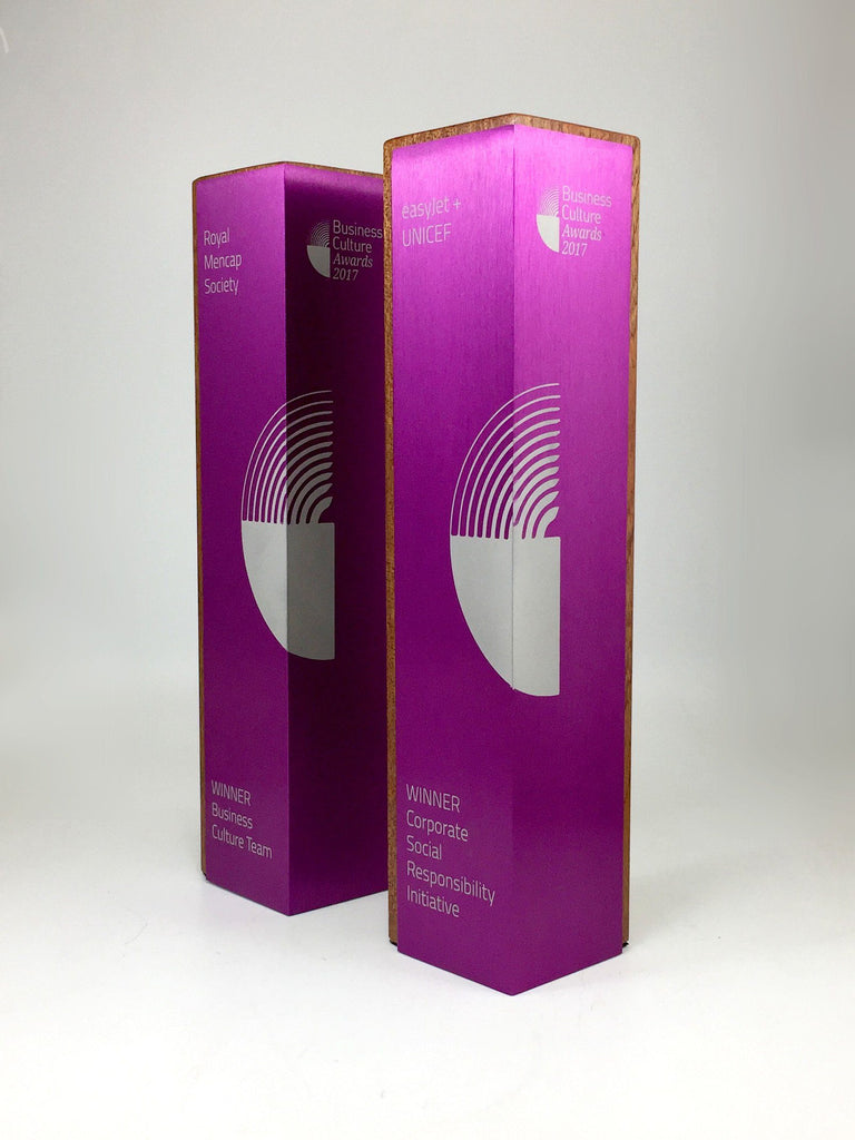 Purple Column with Wood Award