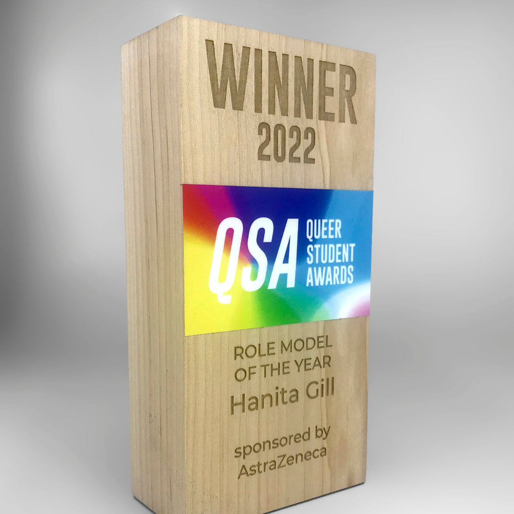  monolith award - heavyweight, sustainably sourced (FSC-approved), maple timber printed with branding