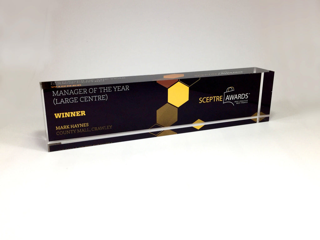 Rear Printed Acrylic Block Award