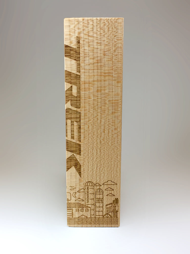 Wooden Monolith Engraved Award