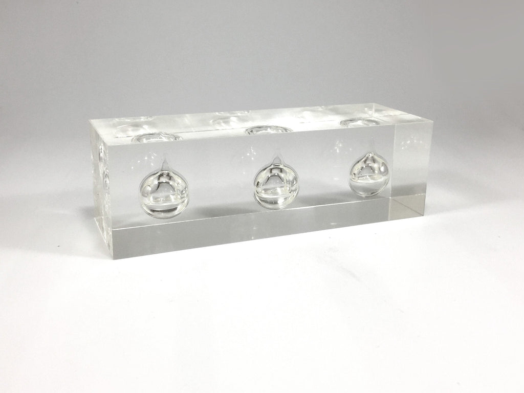 Triple Clear Oil Acrylic Block