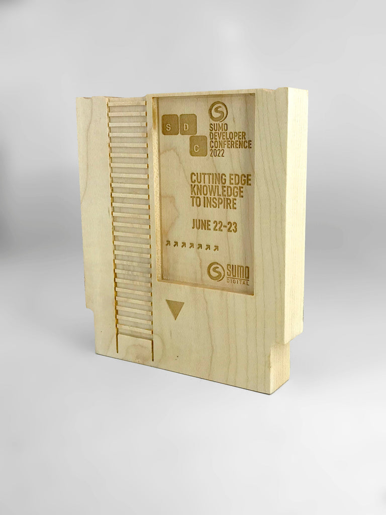 Wooden NES Cartridge Award Creative Awards London Limited