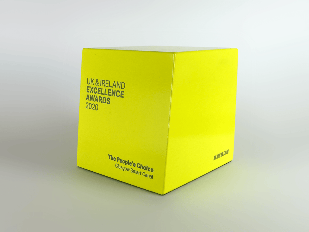 Yellow Aluminium Block Award Off-the-Shelf Awards Creative Awards London Limited