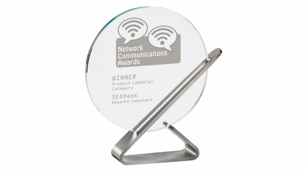 Glass Circle on Metal Base - 190mm