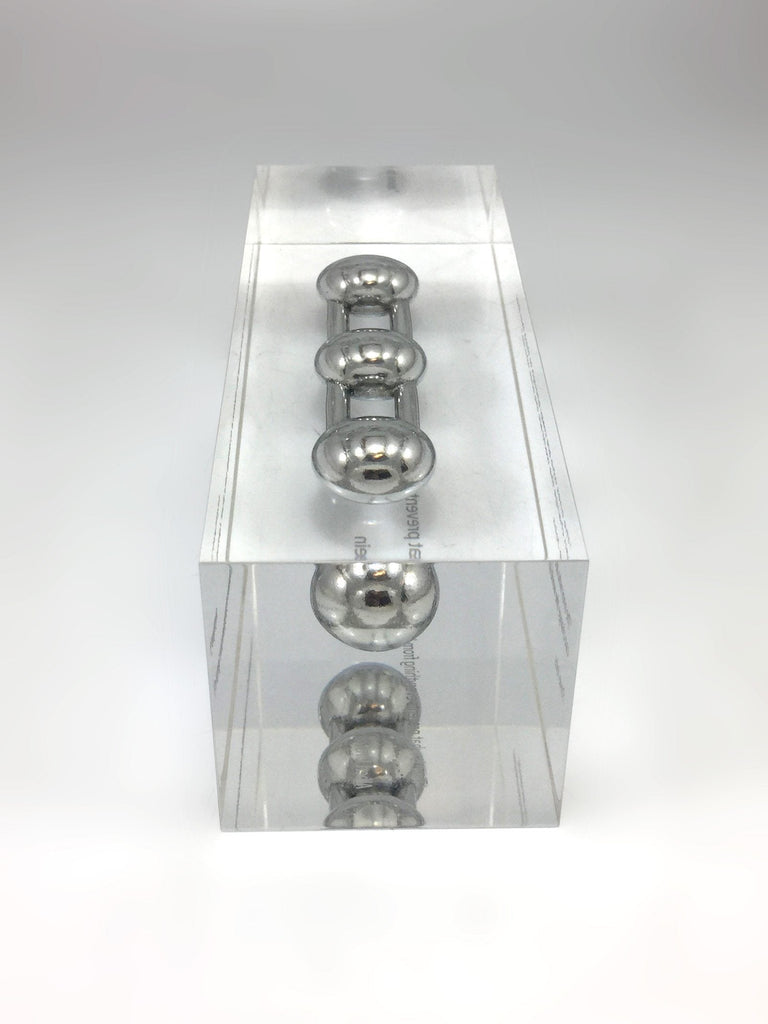 Silver Carbon Molecule Encapsulated in Clear Acrylic Award