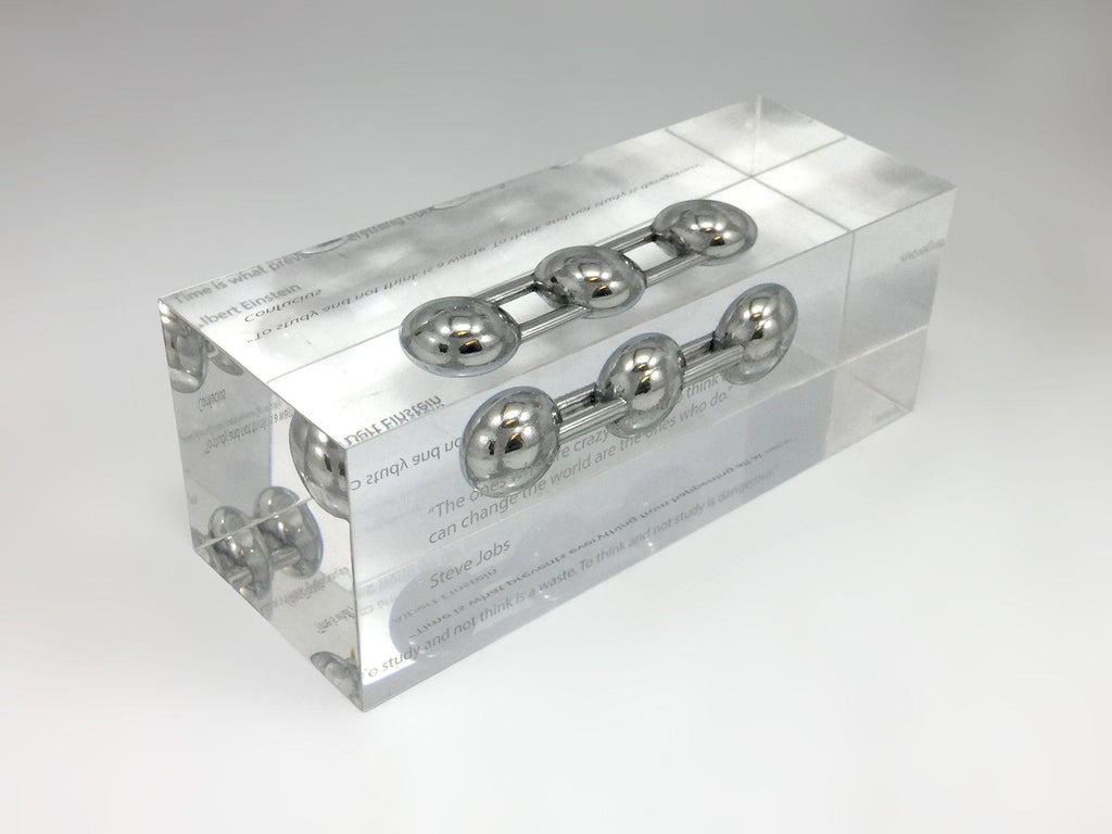 Silver Carbon Molecule Encapsulated in Clear Acrylic Award