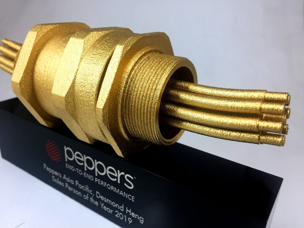 Gold 3D-Printed Cable Gland Award