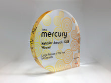 Load image into Gallery viewer, Mercury Acrylic Teardrop Award
