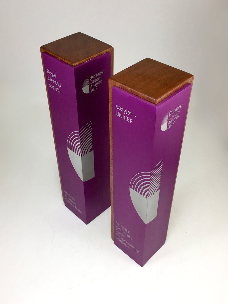 Purple Column with Wood Award