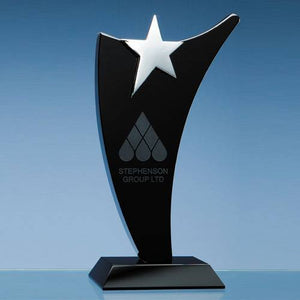 Black Optic Swoop Award with Silver Star