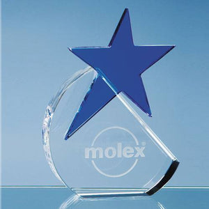 Crystal Circle with Blue Star Award