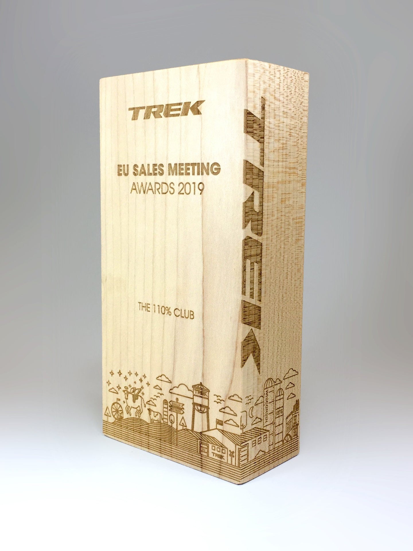 Trek Lasered Wooden Block Award