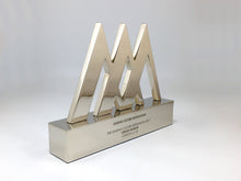 Load image into Gallery viewer, Triple Pyramid Aluminium Award
