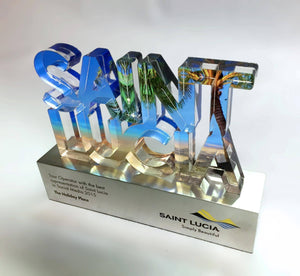 Saint Lucia Acrylic and Metal Award