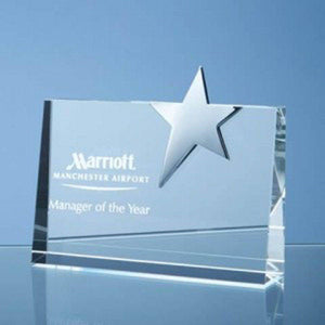 Horizontal Rectangle with Silver Star Award