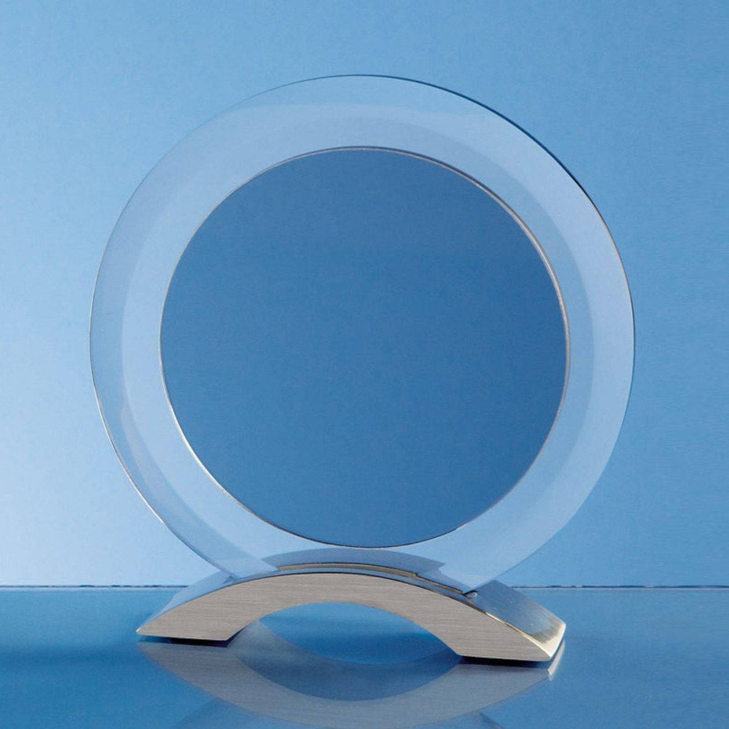 Smoked Glass Circle on Aluminium Base Award